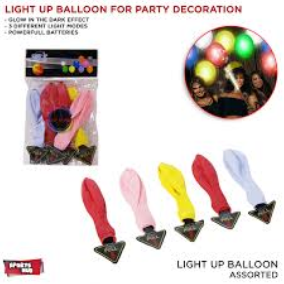 LIGHT UP BALLOONS 5PC
